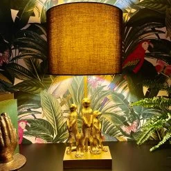 Darthome Limited Large Gold Standing Meerkat Mob Table Lamp