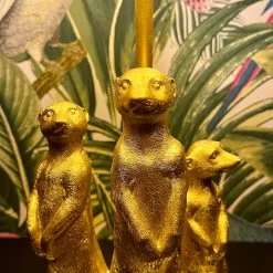 Darthome Limited Large Gold Standing Meerkat Mob Table Lamp -Décor Dreams Shop IMG E9930