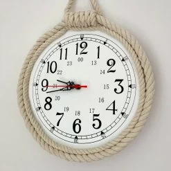 Darthome Limited Round Rope Nautical Bathroom Wall Clock 40cm